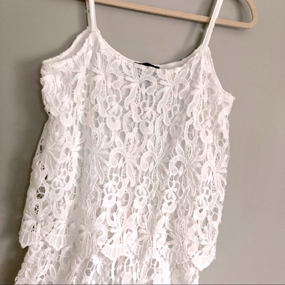 Romeo & Juliet Couture White Lace Romper - Picture 4 of 10